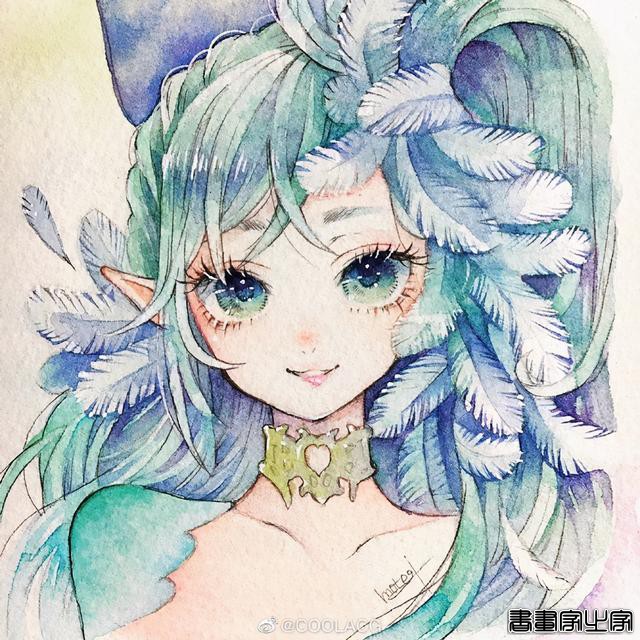 女生壁纸|手绘水彩插画绘画#水彩##艺术分享##插画# ??? ????-4.jpg