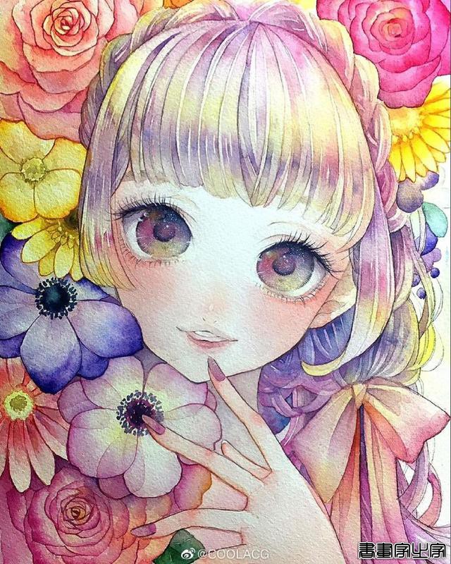 女生壁纸|手绘水彩插画绘画#水彩##艺术分享##插画# ??? ????-6.jpg