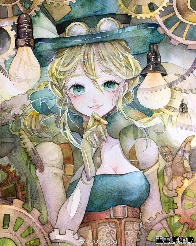女生壁纸|手绘水彩插画绘画#水彩##艺术分享##插画# ??? ????-5.jpg