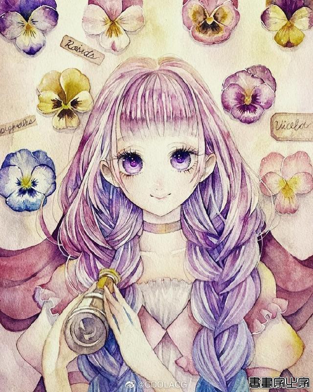 女生壁纸|手绘水彩插画绘画#水彩##艺术分享##插画# ??? ????-9.jpg