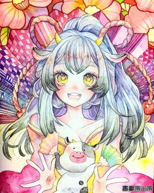女生壁纸|手绘水彩插画绘画#水彩##艺术分享##插画# ??? ????-7.jpg