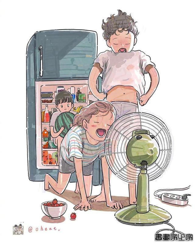 ???韩国插画师 oheat 笔下让人向往的童年系列插画作品-8.jpg