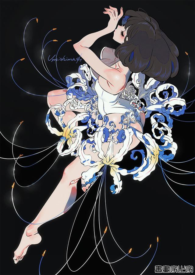 插画师海島千本的一组花卉主题-7.jpg