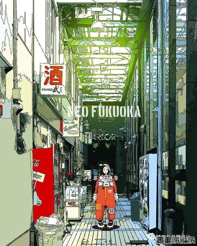 插画丨街头嘻哈少女的潮牌街拍，干净的笔触明亮的色调，每个场景都太有感觉了-15.jpg
