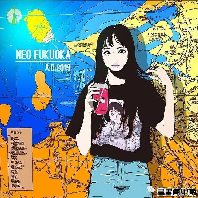 插画丨街头嘻哈少女的潮牌街拍，干净的笔触明亮的色调，每个场景都太有感觉了-24.jpg