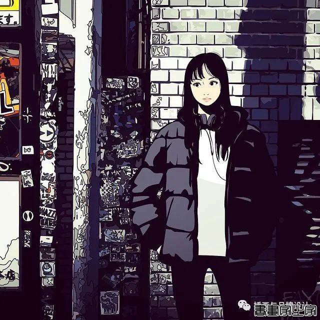 插画丨街头嘻哈少女的潮牌街拍，干净的笔触明亮的色调，每个场景都太有感觉了-37.jpg