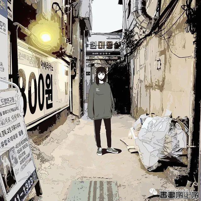 插画丨街头嘻哈少女的潮牌街拍，干净的笔触明亮的色调，每个场景都太有感觉了-41.jpg