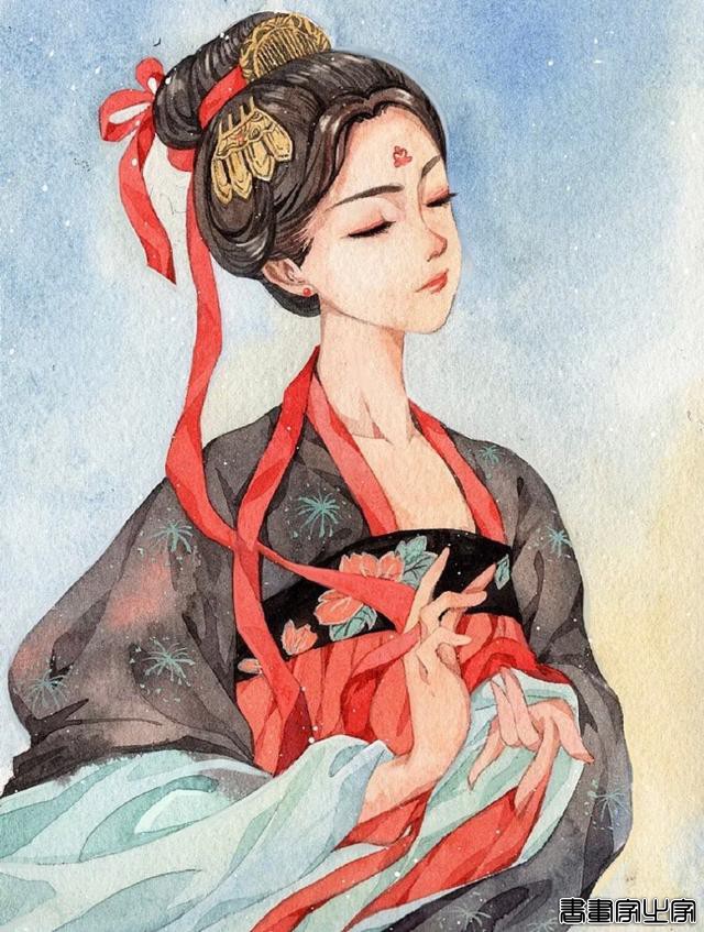 古风插画欣赏｜春天来啦#古风#插画#壁纸##水彩#中国元素#-6.jpg