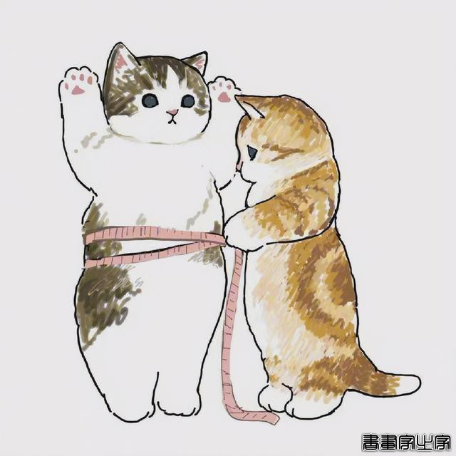 插画：努力减肥的猫咪插画，可甜可萌-4.jpg