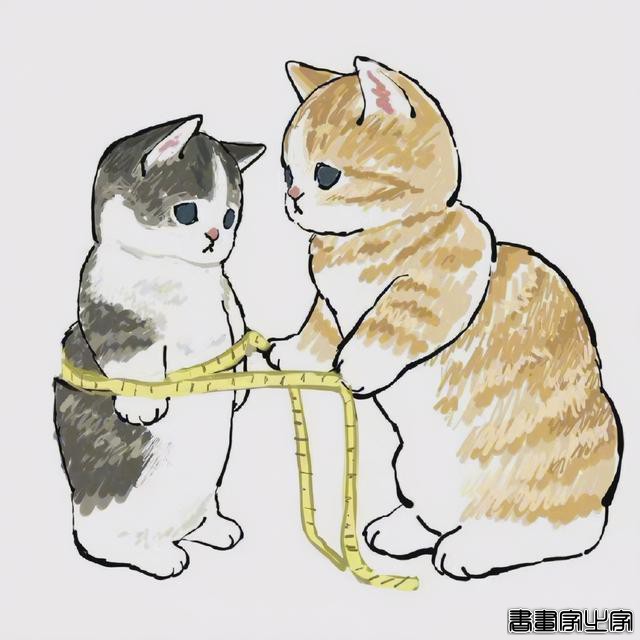 插画：努力减肥的猫咪插画，可甜可萌-5.jpg
