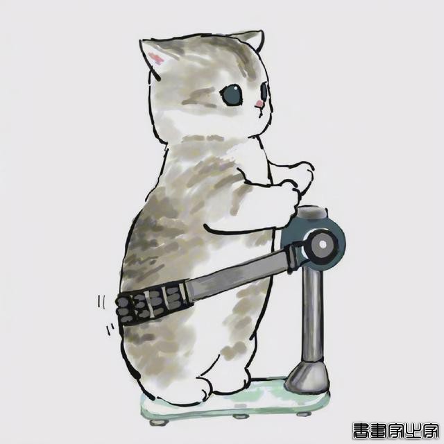 插画：努力减肥的猫咪插画，可甜可萌-8.jpg