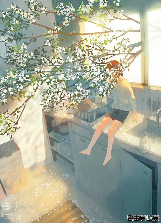 梦幻与现实，唯美插画，澳大利亚画师loika作品-7.jpg