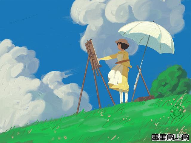 「背景图、平板壁纸」超美油画风景插画-7.jpg