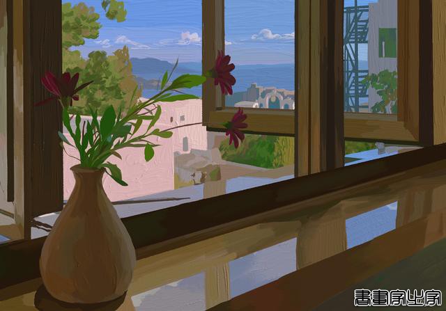 「背景图、平板壁纸」超美油画风景插画-12.jpg