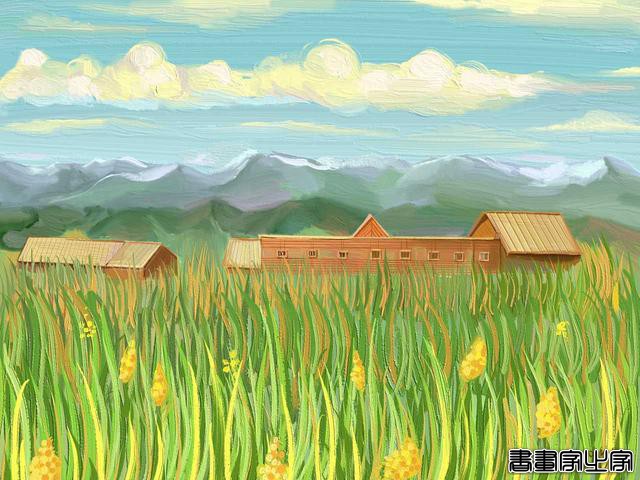 「背景图、平板壁纸」超美油画风景插画-17.jpg