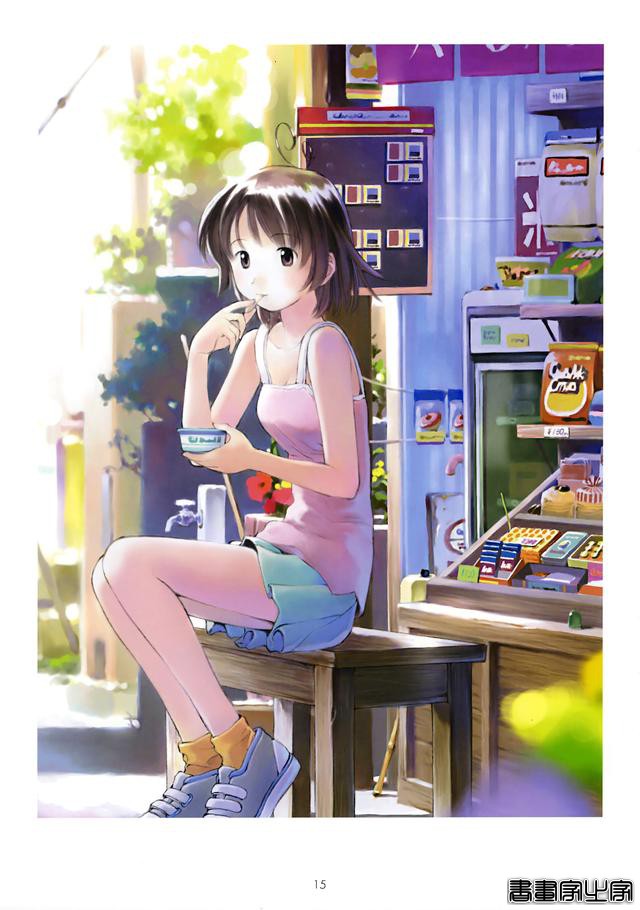 有点邻家妹妹感觉的日系清新风格插画，非常清新舒服有阳光的画集-13.jpg