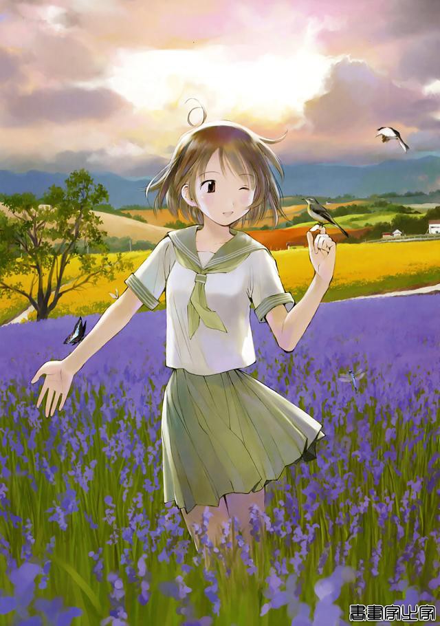 有点邻家妹妹感觉的日系清新风格插画，非常清新舒服有阳光的画集-21.jpg