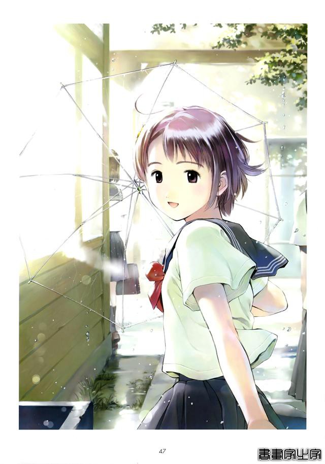 有点邻家妹妹感觉的日系清新风格插画，非常清新舒服有阳光的画集-35.jpg