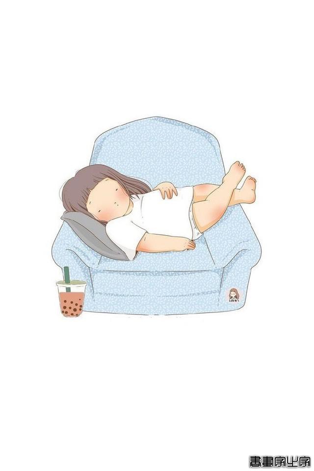 一组插画完美还原假期生活的你，超级可爱-6.jpg