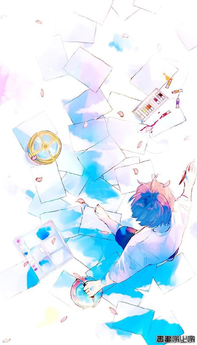 治愈系插画，蓝色系风格，ゆりぼう作品-8.jpg
