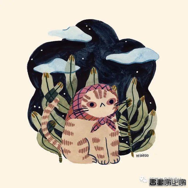 手绘丨超可爱？超治愈？丰富的色彩和与众不同的场景，带你走进爱猫插画师的有趣世界-5.jpg