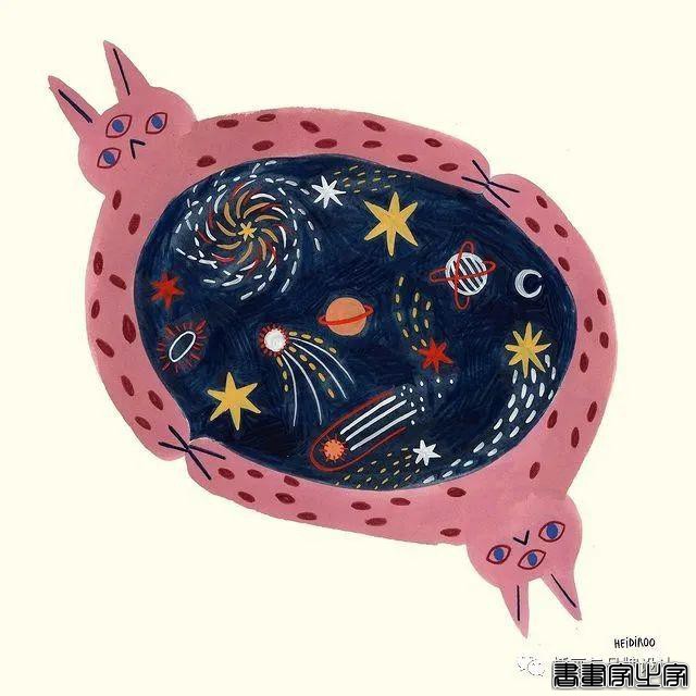 手绘丨超可爱？超治愈？丰富的色彩和与众不同的场景，带你走进爱猫插画师的有趣世界-6.jpg