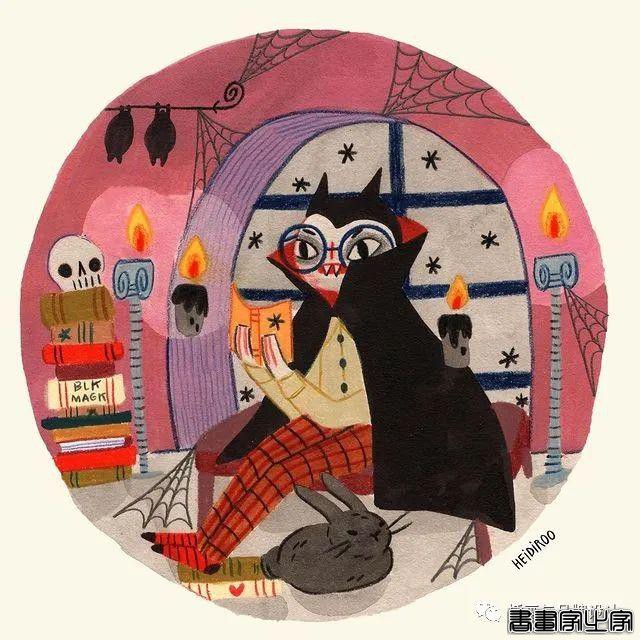 手绘丨超可爱？超治愈？丰富的色彩和与众不同的场景，带你走进爱猫插画师的有趣世界-17.jpg