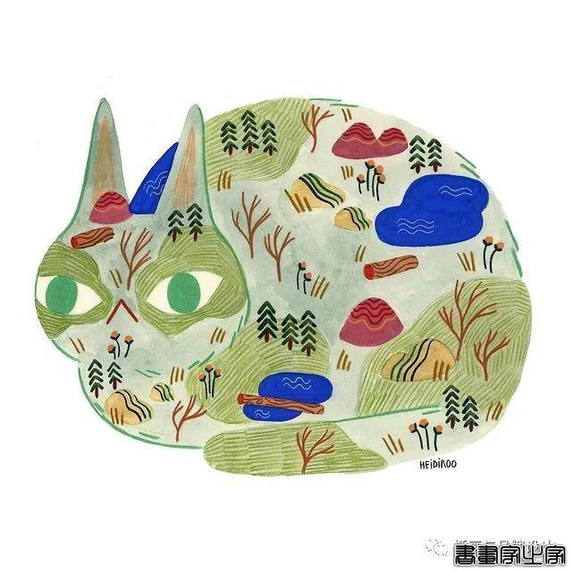 手绘丨超可爱？超治愈？丰富的色彩和与众不同的场景，带你走进爱猫插画师的有趣世界-19.jpg