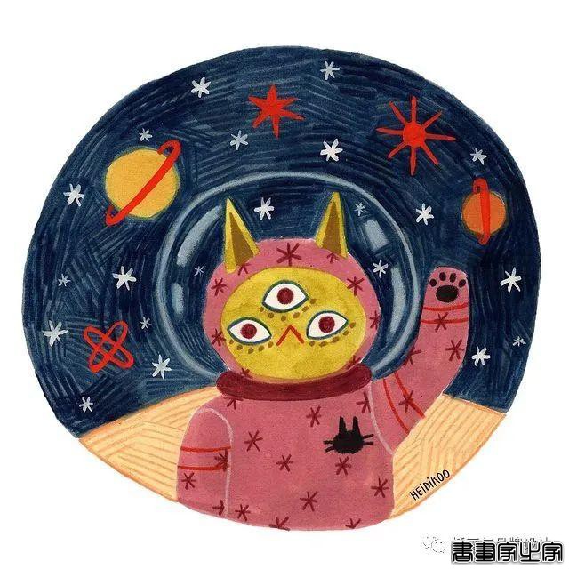 手绘丨超可爱？超治愈？丰富的色彩和与众不同的场景，带你走进爱猫插画师的有趣世界-29.jpg
