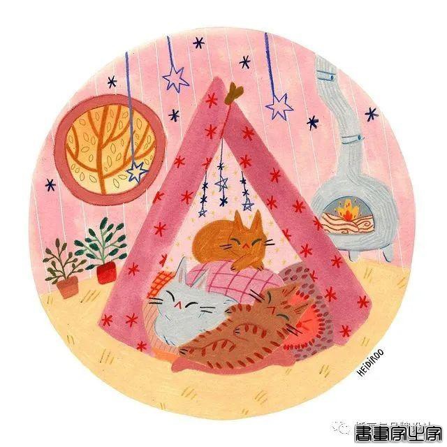 手绘丨超可爱？超治愈？丰富的色彩和与众不同的场景，带你走进爱猫插画师的有趣世界-33.jpg