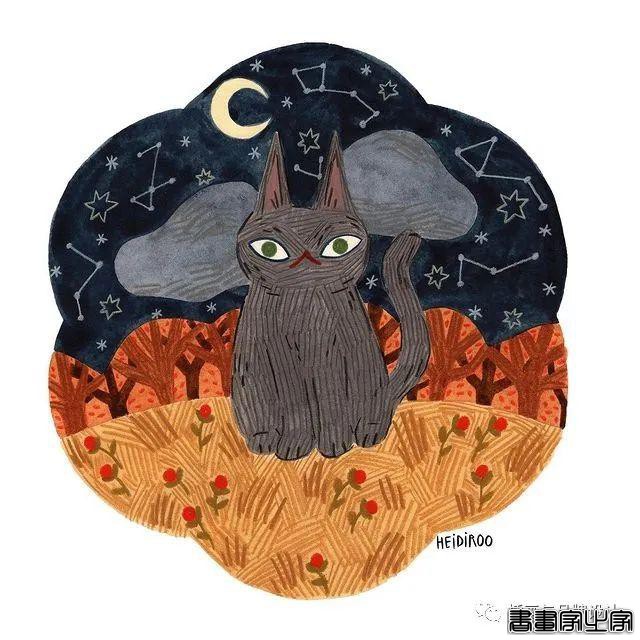 手绘丨超可爱？超治愈？丰富的色彩和与众不同的场景，带你走进爱猫插画师的有趣世界-32.jpg