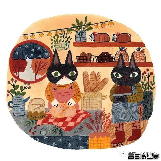 手绘丨超可爱？超治愈？丰富的色彩和与众不同的场景，带你走进爱猫插画师的有趣世界-34.jpg