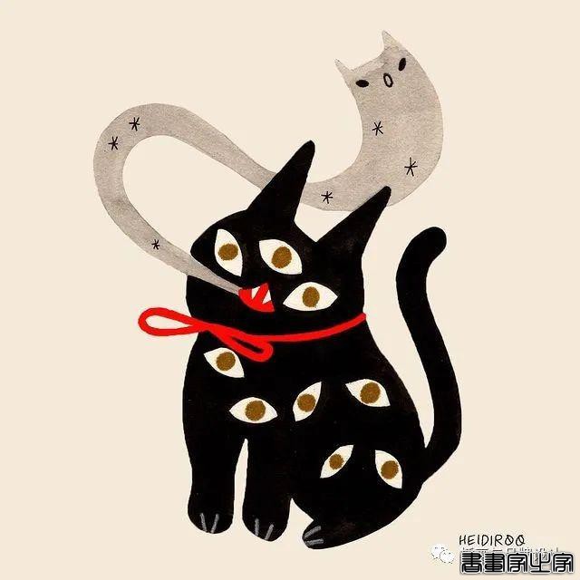 手绘丨超可爱？超治愈？丰富的色彩和与众不同的场景，带你走进爱猫插画师的有趣世界-45.jpg