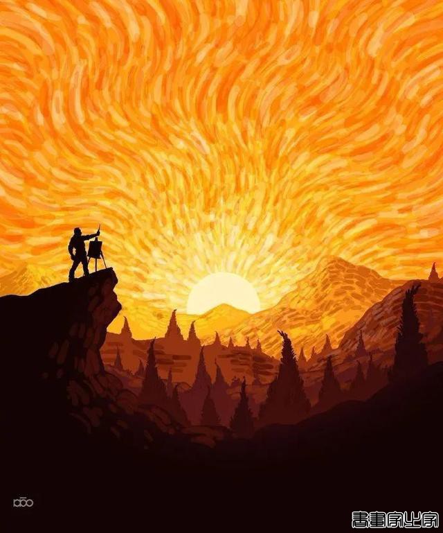 太美了！插画师创作的“梵高系列”画作-5.jpg