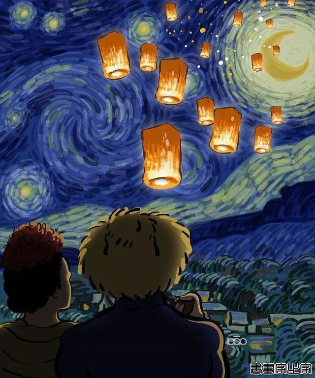 太美了！插画师创作的“梵高系列”画作-8.jpg