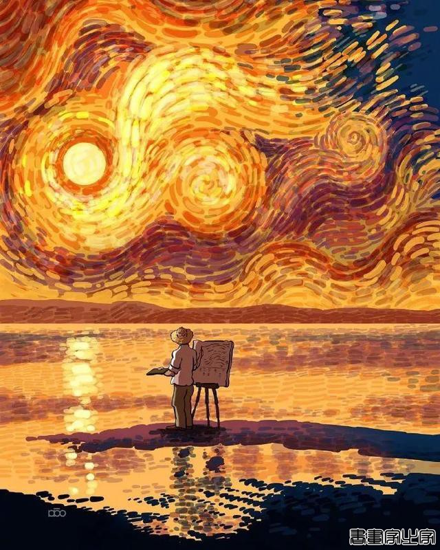 太美了！插画师创作的“梵高系列”画作-9.jpg