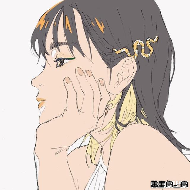 流畅的线稿，日系风插画，尾崎智美作品-6.jpg