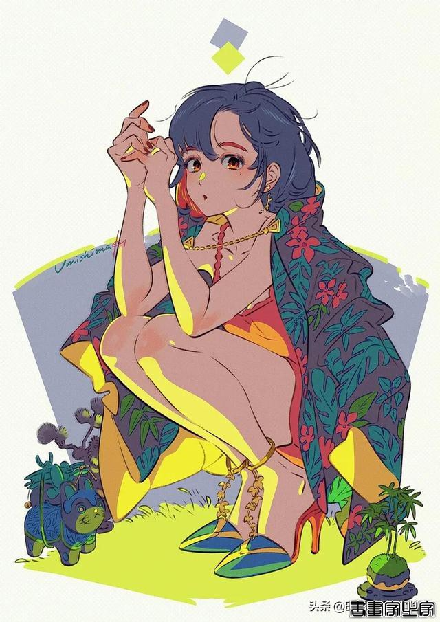 插画欣赏：分享一组日本画师海岛千本的插画作品，一起感受艺术吧-6.jpg