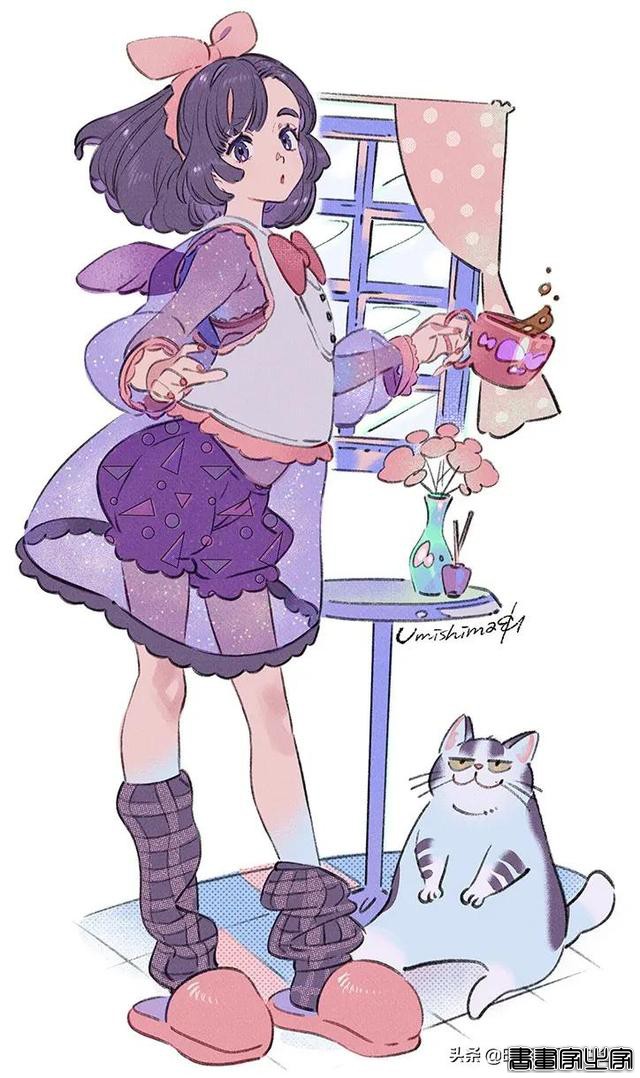 插画欣赏：分享一组日本画师海岛千本的插画作品，一起感受艺术吧-19.jpg