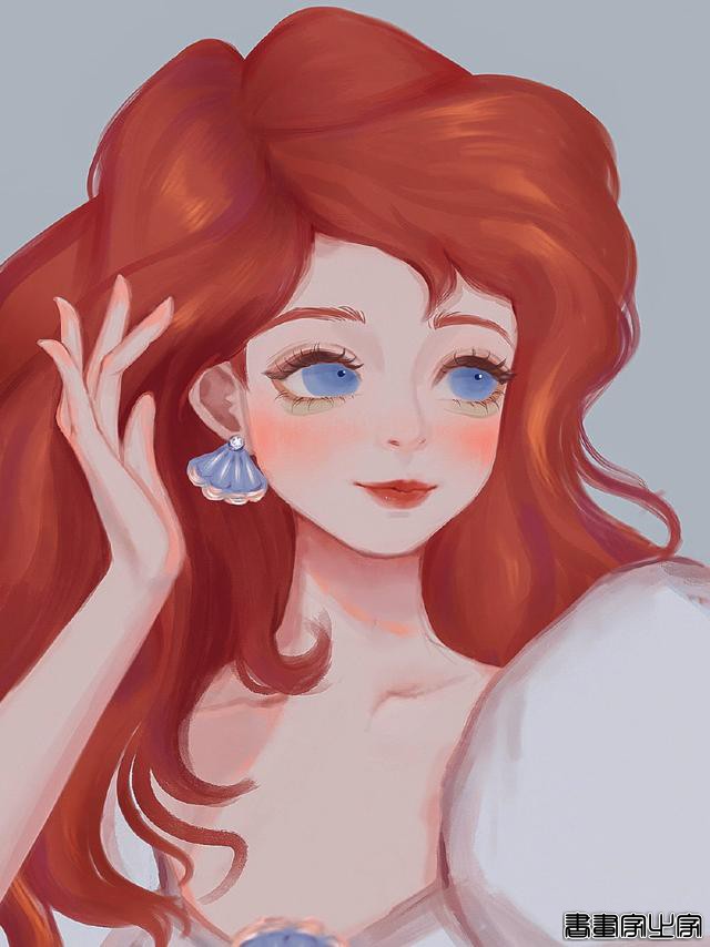 「女生头像」美美的迪士尼公主插画-6.jpg