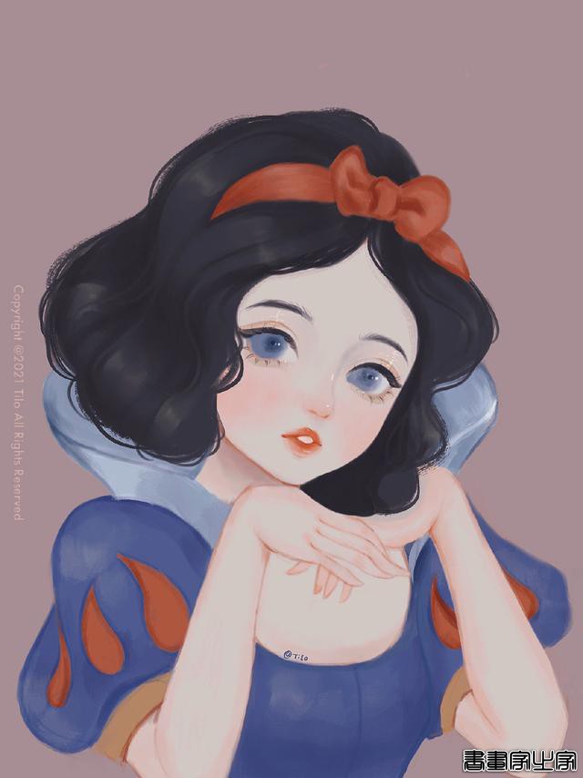 「女生头像」美美的迪士尼公主插画-4.jpg