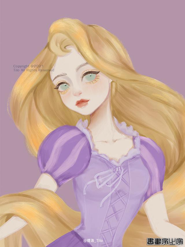 「女生头像」美美的迪士尼公主插画-9.jpg