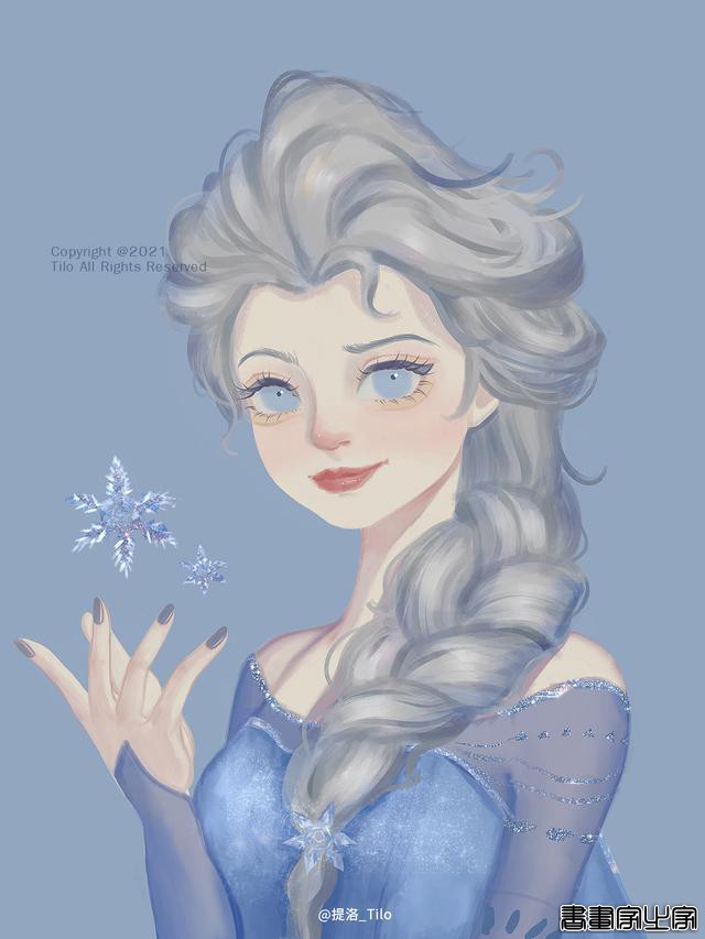 「女生头像」美美的迪士尼公主插画-10.jpg