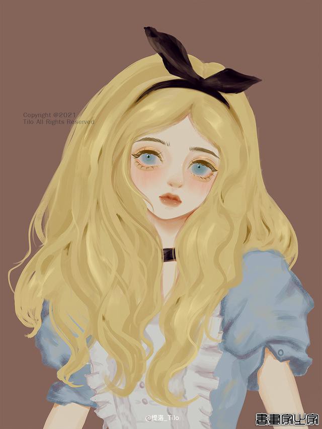 「女生头像」美美的迪士尼公主插画-8.jpg