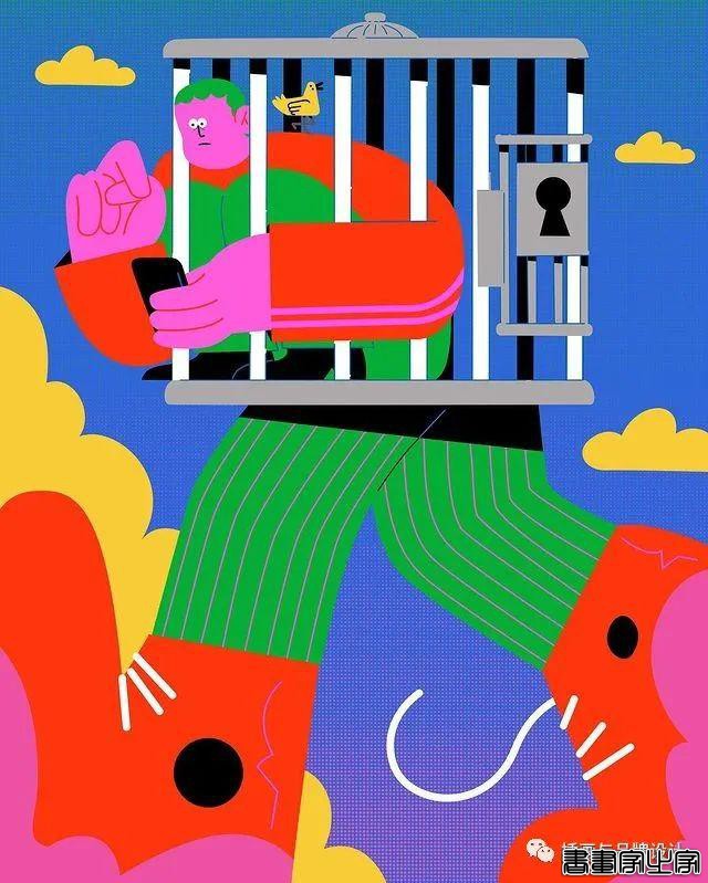 插画丨搞怪有趣的插画，可可爱爱的小元素，明艳丰富的色彩充满了欢快感-22.jpg