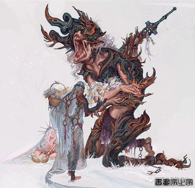 插画丨超现实主义魔幻作品，奇异怪相的角色设计，超现实的场景刻画太震撼了-43.jpg