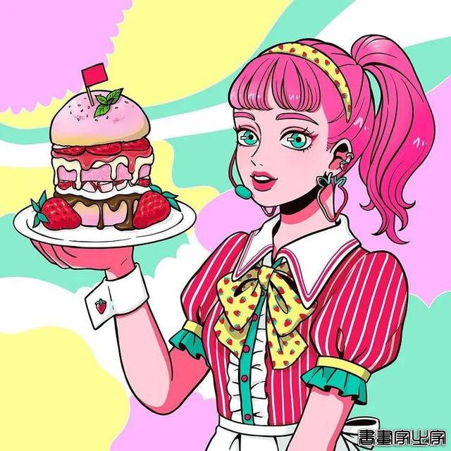 壁纸 | 插画师 Momoi Machiko 笔下色彩丰富的少女形象-7.jpg