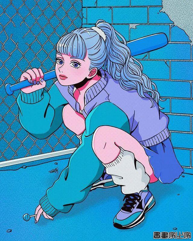 壁纸 | 插画师 Momoi Machiko 笔下色彩丰富的少女形象-11.jpg