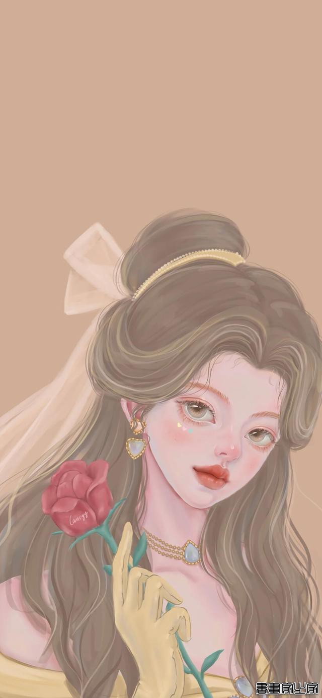 卡通动漫壁纸，迪士尼公主头像插画-4.jpg