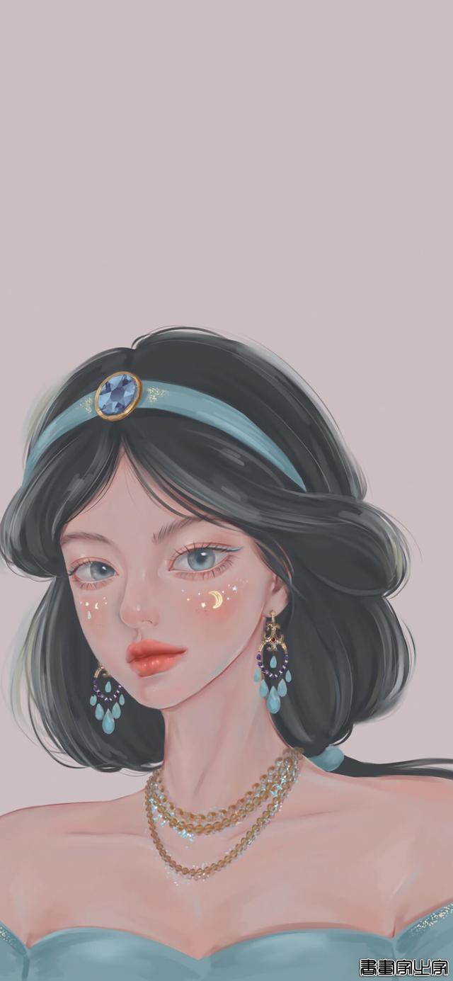 卡通动漫壁纸，迪士尼公主头像插画-9.jpg